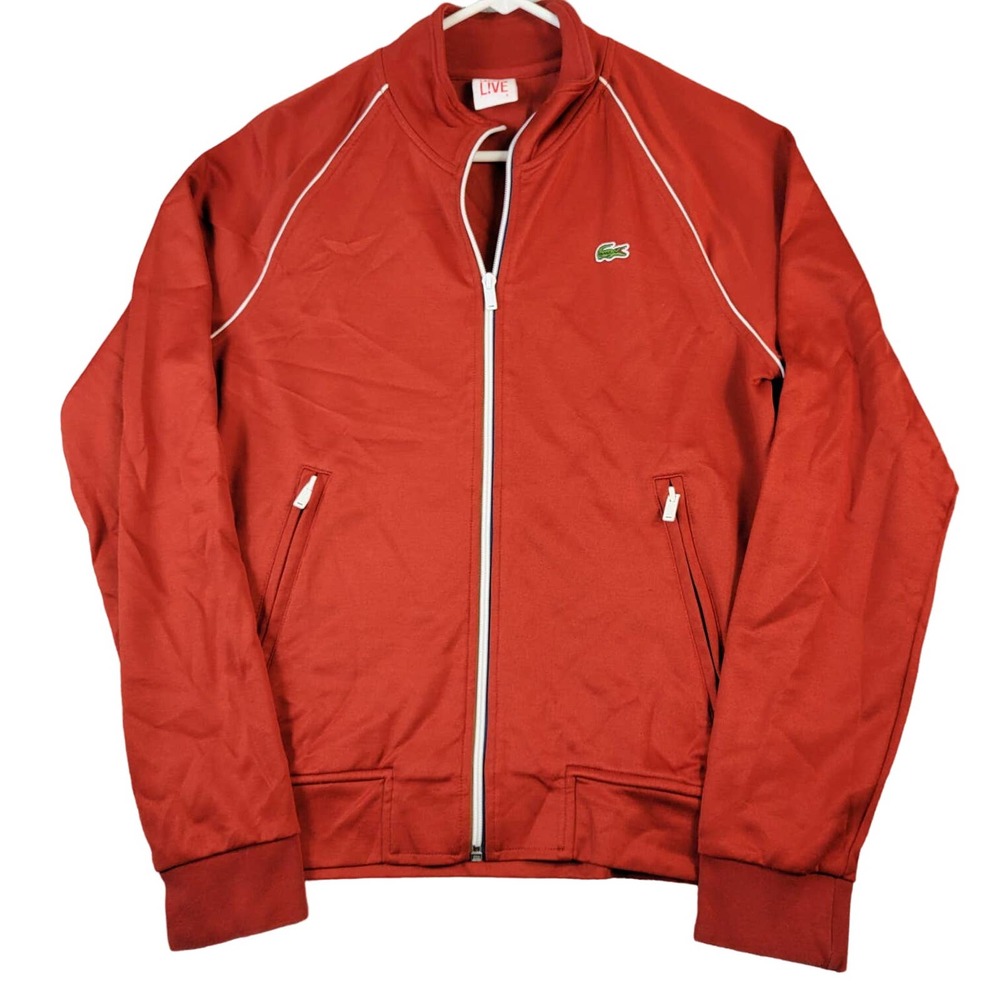 Lacoste Live Zip Track Jacket Men's Size 5 Long Sleeve Full Zip & Zipper Pockets